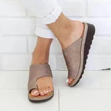 Breakj Leather Toe Toe Slippers Female Large Size