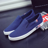 Men's Casual Shoes Canvas Slip-On Loafers Low Style Breathable Light Fashion Shoes for Men Walking White Shoe Zapatos De