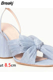Dropship 2023 Summer Woman Sandals Super High Heel With Butterfly-knot Sweet Lady Office Woman Shoes Plus Size