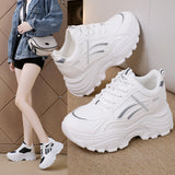 Brand Designer Women's Casual Shoes Thick Sole Anti Slip Lace Up Sports Shoes Student Running Shoes Women's