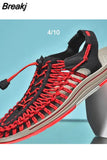 Sandals Men Size 35-47 High Quality Handmade Mens Shoes Summer Soft Non-slip Gladiator Sandals Hiking Beach Platform