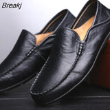 Leather Shoes Men Loafers Men Casual Shoes Moccasins Breathable Sneakers Men Driving Shoes Comfort Flats Plus