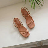 Summer New Flat Sandals Fairy Straps French Flat Heels Online Celebrities Roman Soft Leather All Kinds Of