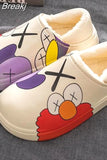 Woman Flats Casual Female Sneakers Dress Winter Rome Short Plush PVC Cover Heel Basic Slipper Med with Slides Casual