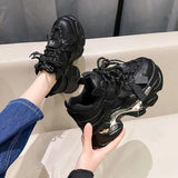 Women Chunky Sneakers 2024 New Design Pink Women's Vulcanized Shoes Retro Sports Shoes Fashion Chunky Sneakers