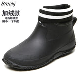 Women's Rain Boots Rubber Shoes Anti-skid Unisex Ankle Rainboots Lightweight Slip On Boots Rain Shoes Waterproof