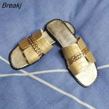 Designer New 2023 Women Flat Flip Flops Chain Sandal Slippers Shoes Women Flats Slippers Fashion Sandals