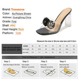 Fashion Girl Bow Crystal Slippers Sexy Transparent Dress Heel Shoes Summer Pearl Bowknot Design 2023 Elegant Party