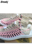 Men Sandal 2023 New Summer Weave Breathable Sandals Fashion Soft Flat Outdoor Beach Vacation Light Casual