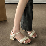 Women High Heels Sandals Sexy Toe Slippers Summer 2024 Outdoor Flip Flops Dress Elegant Shoes Pumps Mujer