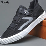 Mens High-top Canvas Shoes Men 2023 New Spring Autumn Top Fashion Sneakers Lace-up High Style Solid Colors Man Black
