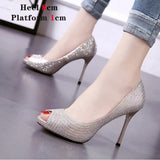 Sandals Women Shoes 2023 Gladiator High Heels 12CM Platform Sandals Pumps Peep Toe Ladies Shoes Party Bridal Wedding