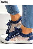 lace Flats Women Casual Shoes Lace-Up Leisure Sexy Mesh Match Comfortable Chaussure Femme Hollow for