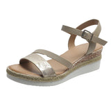 Women's Buckle Strap Wedge Sandals Summer 2023 Non Slip Platform Gladiator Shoes Woman Thick Bottom Sandalias De Mujer Plus