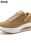 Shoes for Women Autumn Fashion Platform Sneakers Women Plus Size Lacing Casual Sport Shoes Wedge Loafers Zapatos De