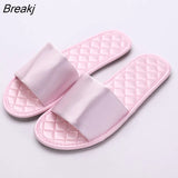 Summer Satin Wedding Couple Slippers Women's Soft Bottom Indoor Home Tpr Breathable Sandals and Slippers Men's Large