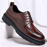 Men Casual Shoes lace up Male Dress Shoes Fashional Men Business Breathable Round Toe Men Casual Shoes outdoor Leather Shoes