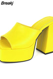 New Platform Sandals For Women Hoof Heels High Platform Chunky Heels 2023 Summer Sexy Elegant Fashion Woman Sandals