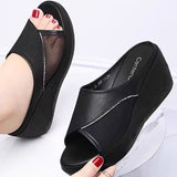 Breakj Slippers Female Wearing A Foot Pedal Toe Thick Bottom Slippers Female Women Platform