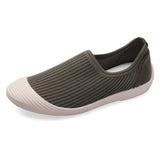 Knit Ballet Flat Slip on Women Loafers Breathable Mesh Single Shoe Comfort Soft Bottom Sneakers Round Toe Shallow