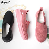 Women's 2023 Black Breather Mesh Casual Slip-on Pink Tennis Female Woman Flat Shoes Female Soft Sole Summer Round