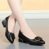Fashion Sweet Golden Square Heel Pumps for Night Club Women Black High Quality Office Spring Shoes Sapatos Azuis