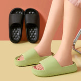 Summer Thick Platform Slippers Women 2024 New Non Slip Soft Cloud Slides Woman Unisex Thick-Sole Beach Flip Flops