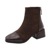 Breakj Net Red New Fashion Short Boots Women In The Back Zipper British Style Martin Boots Skinny Boots Naked