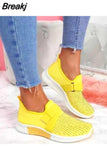 Women Shoes 2023 Summer Fly Weave Rhinestone Flats Shoes Women Fashion Plus Size Sneakers Women Platform Casual Sport