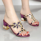 The Summer Of 2024, The New Water Drill Sandals And Slippers Are Fashionable For Women To Wear Middle Heels With Comfortable, Non-Skid And Thick
