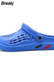 Men Garden Shoes Black Beach Flat Sandals Slippers Men Sandals Summer Hole Shoes
