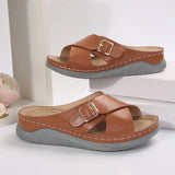 Breakj Summer New Wedge Sandals Cross Strap Beach Sandals Women's Plus Size Women's