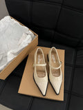 Heels Retro Mary Shoes, High Heels, Women's Shoes, Black Shoes, Autumn And Winter Korean Version Of Sensitive Shoes, Small Leather