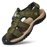 Leather Men Shoes Summer New Large Size Men's Sandals Men Sandals Fashion Sandals Slippers Big Size