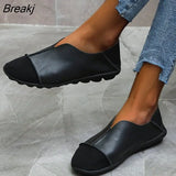 Women 2023 Leather Shoes Moccasins Mother Loafers Soft Flats Casual Female Driving Ballet Footwear Comfortable Round Head