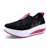 Women Shoes 2023 Fashion Mesh Breathable Sport Sandals Summer Wedge Platform Lace Sneakers Female Weave Casual Shoes