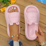 New Cartoon Platform Slippers Woman Eva Thick Bottom Home Slides for Women Soft Sole Anti-Slip Beach Flip Flop Couple