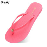 New Summer New Clip Toe Slippers Fashion Outdoor Flat Beach Sandals Female Anti-slip Casual Flip Flops Pantuflas De