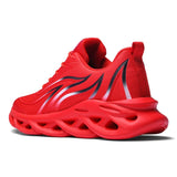 Men's Flame Printed Sneakers Mesh Weave Sports Shoes Comfortable Running Shoes Outdoor Men Athletic Shoes