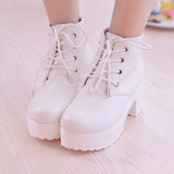 Size 41 Ankle Boots, Short Boots, Thick Heels, Martinson Pastry Tie, Thick Soles, High Heels, Single
