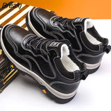 Men's Shoes 2023 New Mountaineering Outdoor Leisure Sports Shoes Thickened Leather Shoes Large Size Outdoor Mountaineering