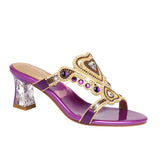 Women With Crystal High-Heeled Sandals Wear 2024 New Diamond Sandals In Summer. Roman Slippers Are