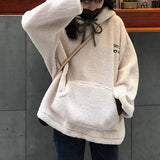 Women Hoodie Solid Color Loose Pullover Hooded Korean Fashion Cold-proof Thicken Soft Spring Hooded Sweatshirts худи