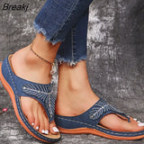Women Sandals 2021 New Embroidery Summer Shoes Woman Wedges Shoes For Heels Sandalias Mujer Flip Flops Platform Women