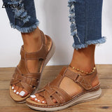 Women Wedge Sandals Summer Ladies Roman Sandals Open-toe Platform Flat Sandals for Woman Casual Outdoor Plus Size Beach