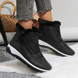 Winter Down Waterproof Snow Boots Women Warm Thick Plush Ankle Booties Woman Non Slip Thick Bottom Cotton Shoes