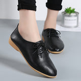 Leather Summer Loafers Shoes Women Casual Shoes Moccasins Soft Pointed Toe Ladies Footwear Women Flats Shoes
