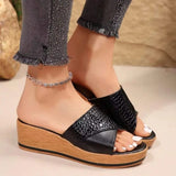 New Women Fashion Sandals Comfortable Sport Sandals Open Toe Non-Slip Cut Out Soft Female Wedges Slippers Plus Size