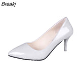 New Fashion High Heels Women Pumps Thin Heel Classic White Red Nede Beige Sexy Prom Wedding Shoes Blue Red
