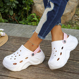 Closed Toe Chunky Platform Sandals Women Soft Hollow Out Thick Solde Slippers Woman Mixed Color Summer Beach